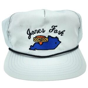 Vintage Consol Trucker Hat Cap Snapback Coal Mining 80s Rope USA  Jones Fork MM2